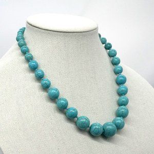 Hand Knot Simple Elegant Necklace Marble Stone Jewelry.
